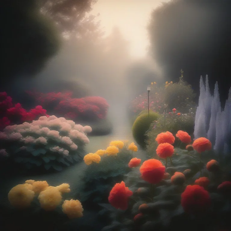 Best Quality, Highly Detailed, A Garden Where Flowers Bloom...
