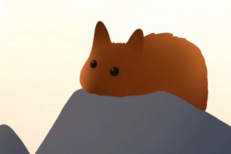 Furry Female On The Top Of The Mountain Close Up