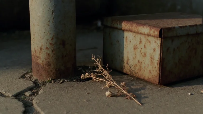 Exstnz1999, A Small, Dried, Shriveled Plant Lies Motionless...