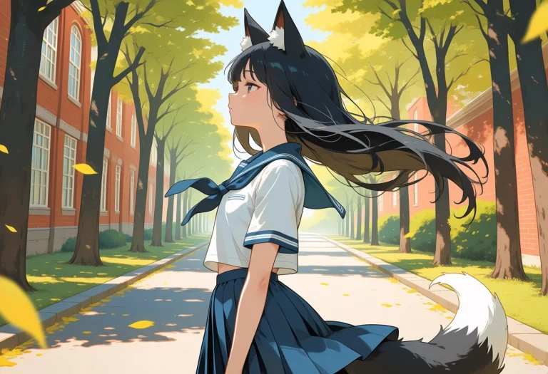 Masterpiece, Best Quality, Anime Style, 1girl, Solo, Black H...