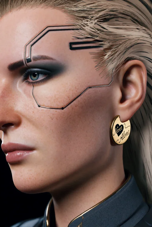This Is A Close-up, Digital Cgi Portrait Of Meredithstout Wi...