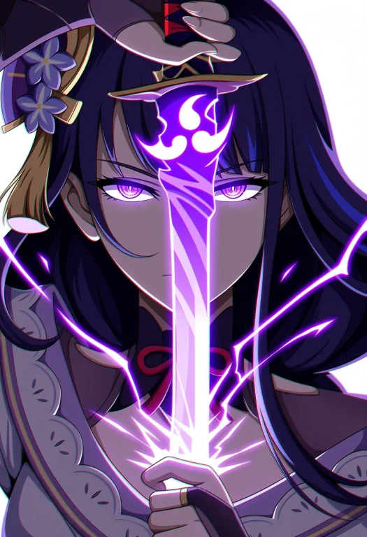 1girl, Raiden Shogun, Genshin Impact1.1, Score 8, Score 7, M...