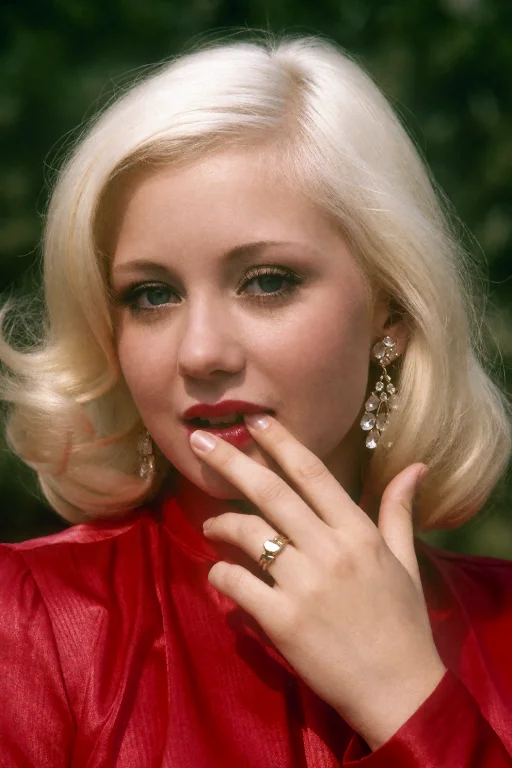 Privatemag A Young Woman With Platinum Blonde Hair Styled In...