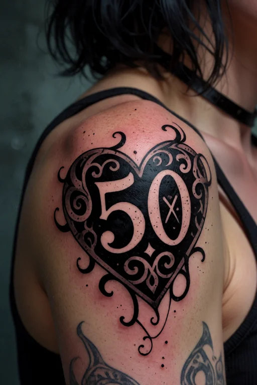 , A Heart 50 Tattoo On Left Shoulder, Mary Stiffened, A Fain...