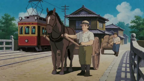 Grvfrfls1988, A Man In A Light Shirt And Hat Stands Beside A... — Stable Diffusion AI Prompt: grvfrfls1988, A man in a light shirt and hat stands beside a dark brown horse ha...