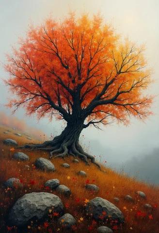 Scottish Landscape In Autumn, By Stewart Edmondson, Thomas W... — FLUX AI Prompt: scottish landscape in autumn, by Stewart Edmondson, Thomas Wells Schaller and Ni...