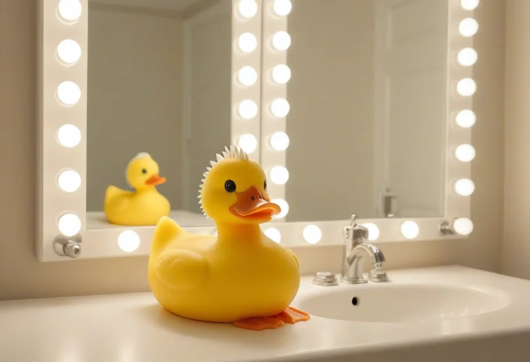 Madefromteef, Photorealistic, A Nervous Ordinary Rubber Duck...