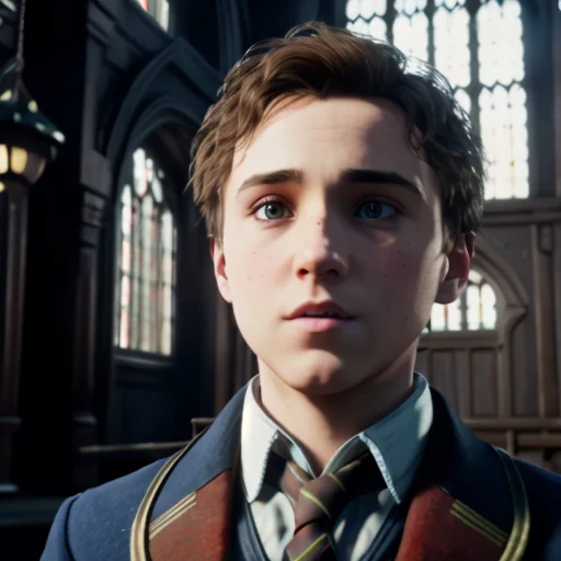 Portrait A Boy ,detailed Facial Features, Wide Angle,h0glega...