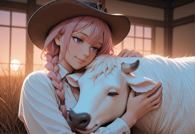 Loracivchan1 Civchan, Digital Art, Cowgirl With Braided Hair...