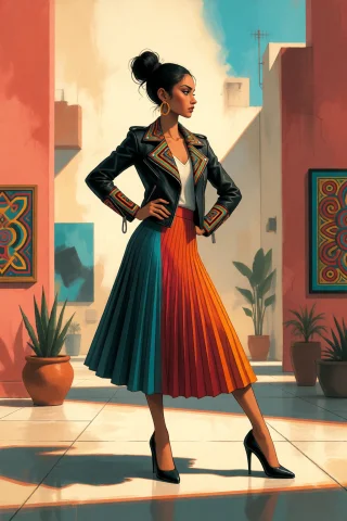 Strangedaal. A Mexican Woman, Mestizo Features, Toned, Expre... — Stable Diffusion AI Prompt: StrangeDaal. A mexican woman, mestizo features, toned, expressive build, wears a...