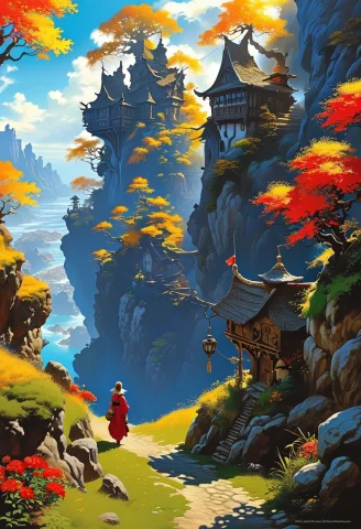 Fantasy Illustration By John Howe, James C. Christensen, Ric... — SDXL AI Prompt: fantasy illustration by John Howe, James C. Christensen, Richard Hescox, Hayao M...