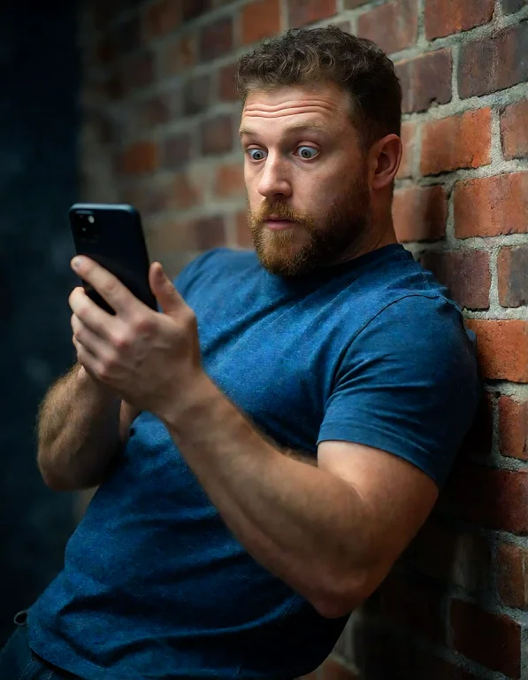 Jack, A Heavily Built 30 Year Old Male Is Leaning On His Bac...