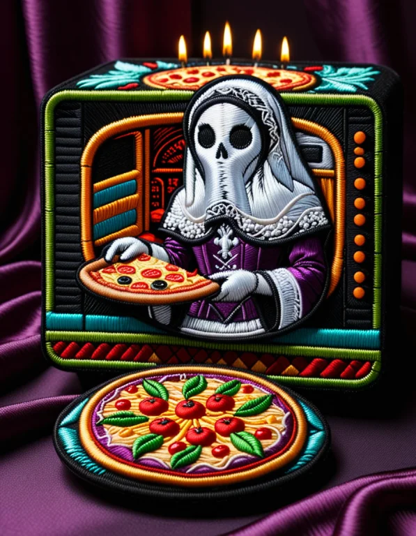 Luxurious Embroidered Patch Of An Elegant Victorian Ghost St...