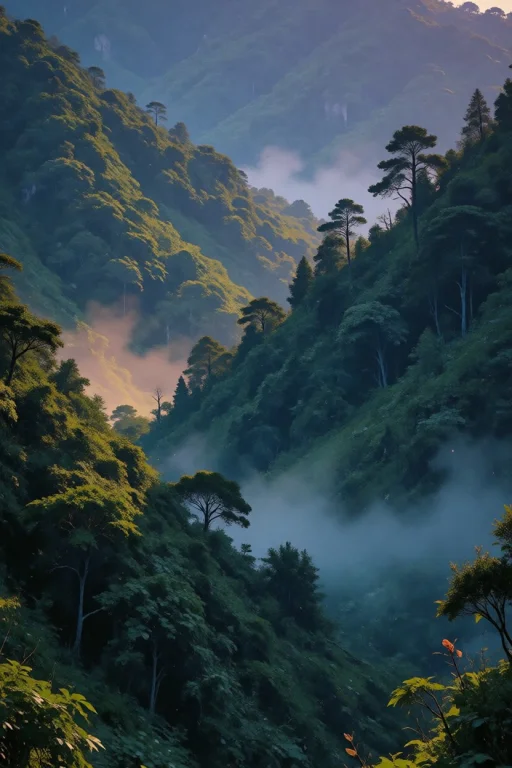 Nature, Quiet Mountain Valley In The Interior Of Taiwan, For...