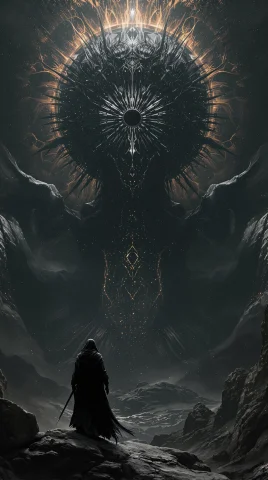 Black Sun, A Splendid Matte Painting By Nekro — FLUX AI Prompt: Black Sun, a splendid matte painting by Nekro