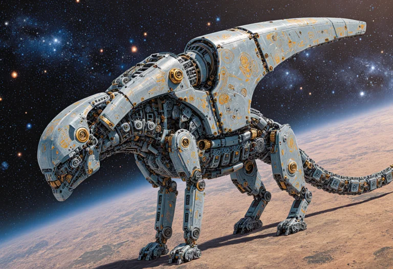 In The Style Of Ff-td, Space Background, Lego Technic Alien...