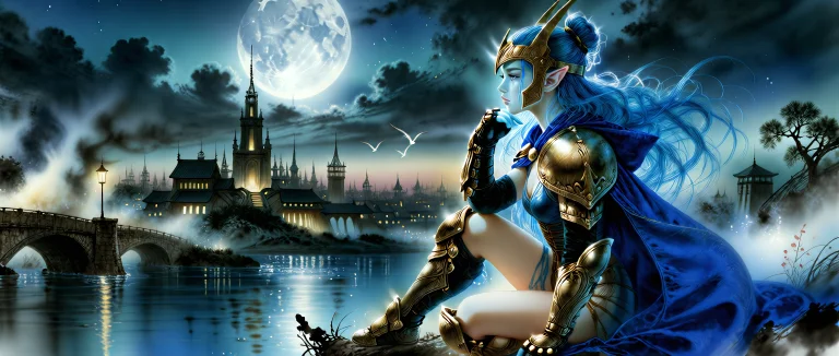 Painting In The Style Of Luis Royo, Mk Brutal Style, Rocksty...
