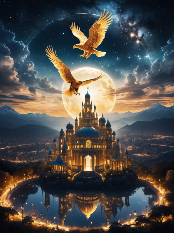 A Golden City With Transparent Gates, Bright Star In The Sky...