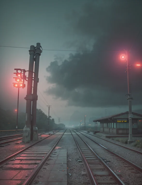 Cinematic Film Still Lorafujipro400h0.6, Abandoned Railway S...