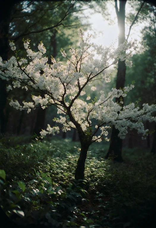 A Spontaneous Photographic Capture Of A Tree In The Forest,...