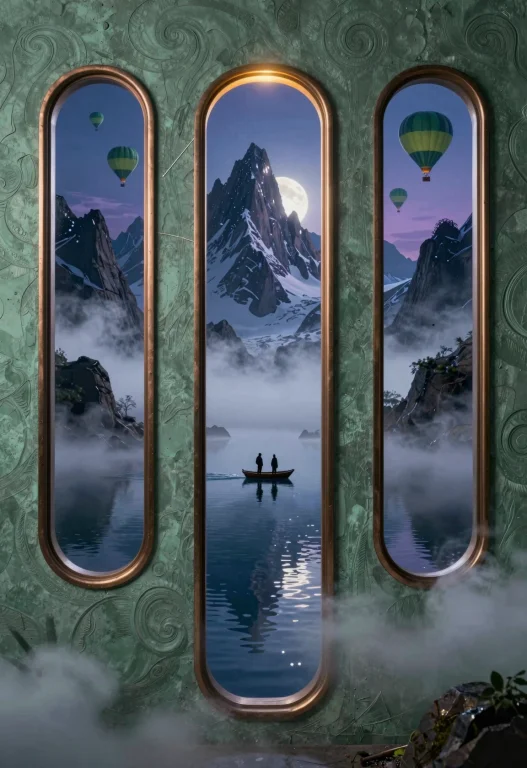 This Is A Surreal And Dreamlike Editorial Photograph Rendere...