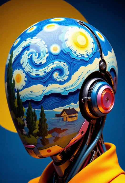 A Head Close-up Of An Ajpasbot, A Faceless Yakuza Android, I...