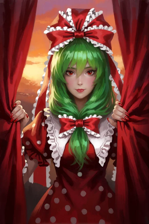 Matsudastyle Digital Painting Features A Young Woman With Lo...