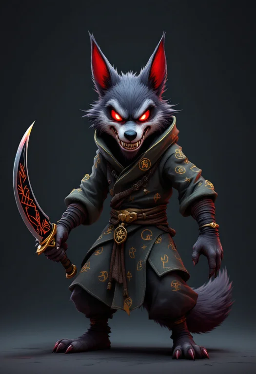 A 3d Render Of The Idiot Wolf, A Humorous Yet Dangerous Fant...