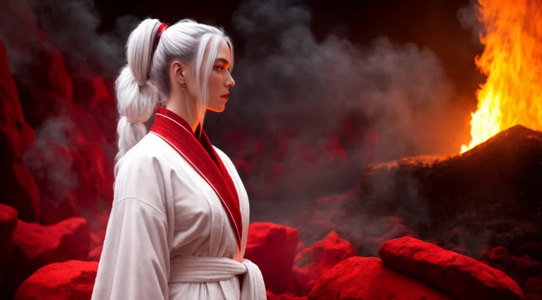 Tiktok Girl, Fromside1.3 Standing1.22 White Hair , Sideponyt...