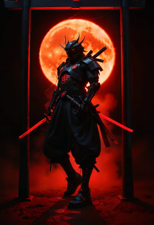 Cinematic Film Still Samurai Balancing On One Leg Flawlessly...