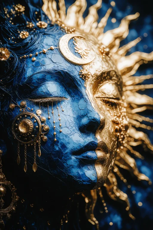 Zidiusart, Surreal Celestial Art Showing A Profile Of A Face...