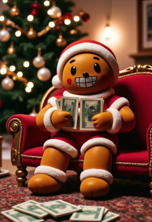 Grllz, A Gingerbread Man Sitting On A Miniature Couch Counti...