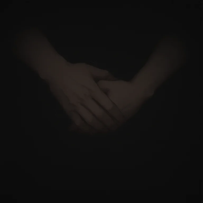 A Shaking Hand, Dark, Black Background, Close-up,