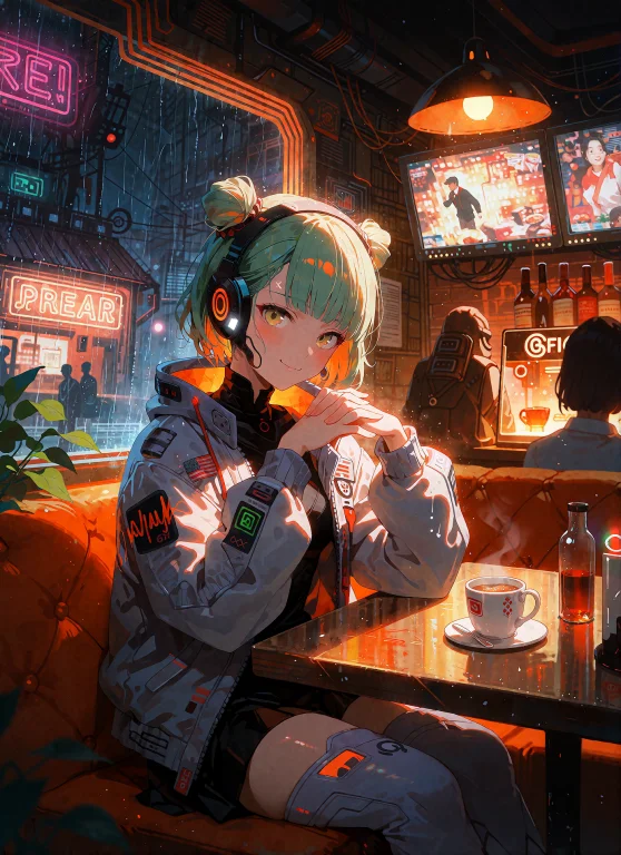 Modenijianime, Cyberpunk Caf Outfit, Solo, Inviting Energy,...