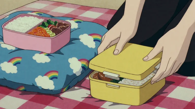 Ocnwvs1993, A Pair Of Hands Carefully Opens A Yellow Lunchbo...