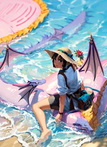 Stable Diffusion 1girl Dragon Free — Stable Diffusion AI Prompt: 1girl, looking at the viewer, dragon