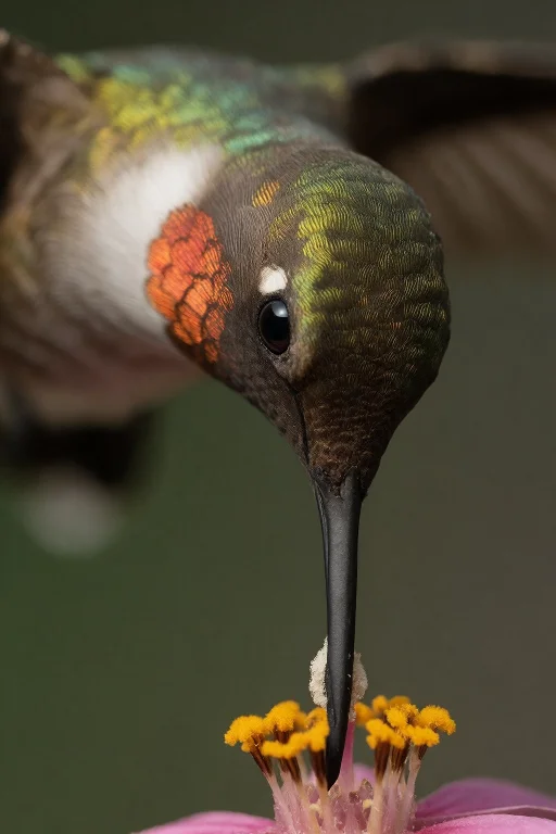 17. Extreme Slow-motion Of Hummingbird Feeding, Wing Blur Fr...