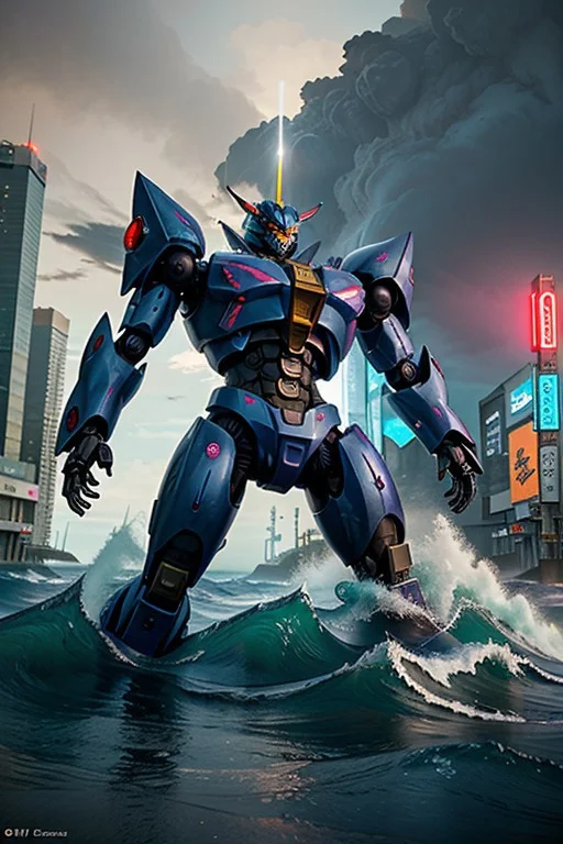 Colossal Jaeger-style Mecha With Realistic Metallic Textures...