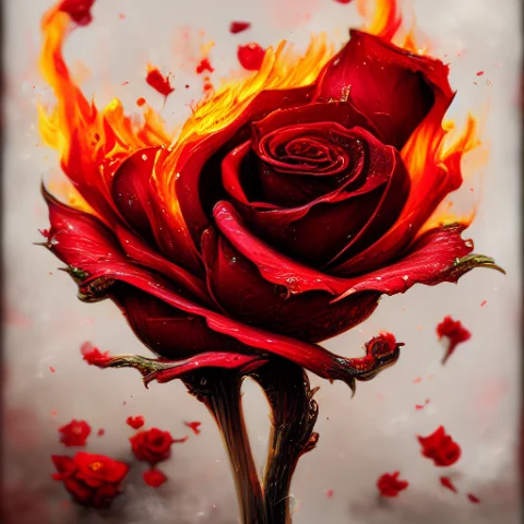 Gigafractal Artstyle1.0, Roses With Burning Petals — Stable Diffusion AI Prompt: (gigafractal artstyle:1.0), roses with burning petals