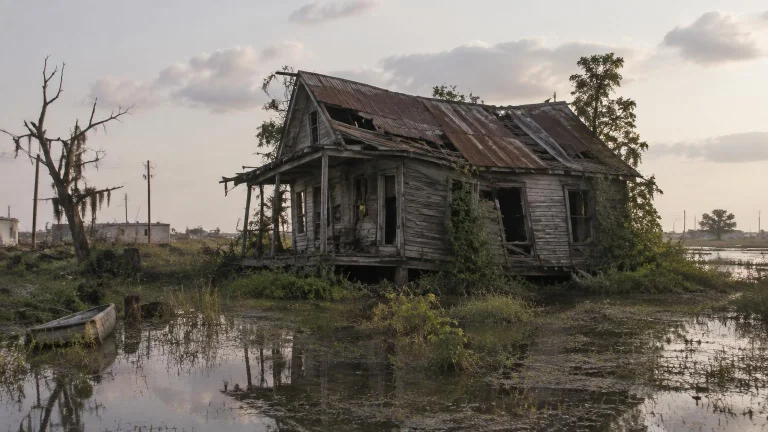 Buckling And Rotting House In Beasts Of The Southern Wild Co...