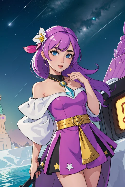 1girl, Fantasy Fortnite Art Style, Embarrassing, Shoulder-le...