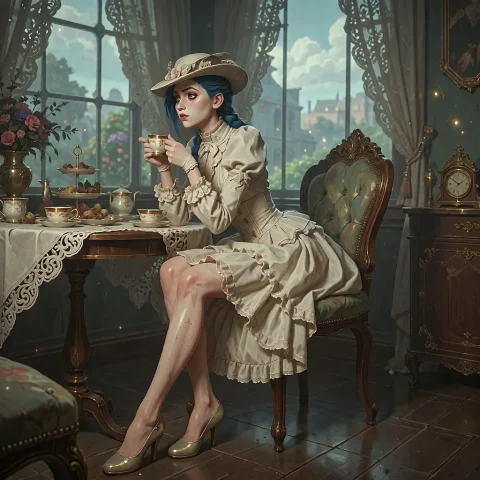 Masterpiece, Best Quality, Highres, Absurdres, Full Body, 1g... — Stable Diffusion AI Prompt: masterpiece, best quality, highres, absurdres, full body, 1girl. Character: Jinx...