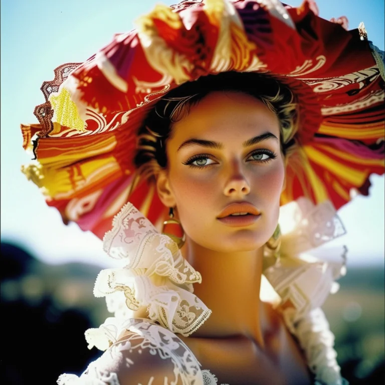 German Supermodel, In The Style Of Christian Lacroix, 1980s...