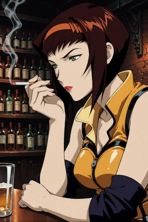 Bebop. This Is A Digital Anime Illustration Of Faye Valentin...