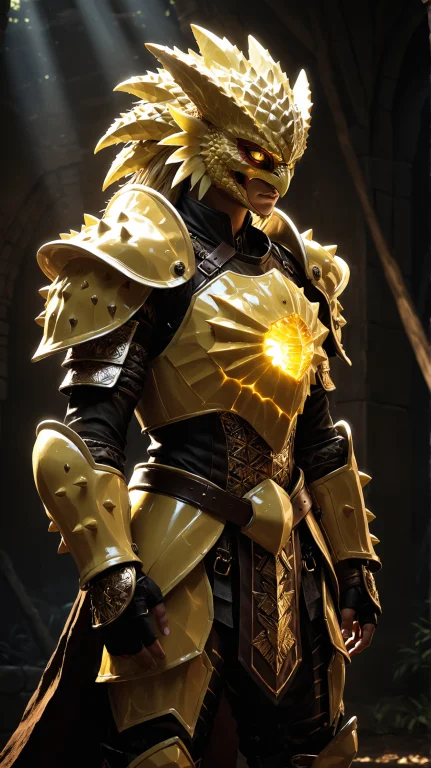Photorealistic1.2, Highly Detailed1.2, A Hawk Warrior, Glowi...