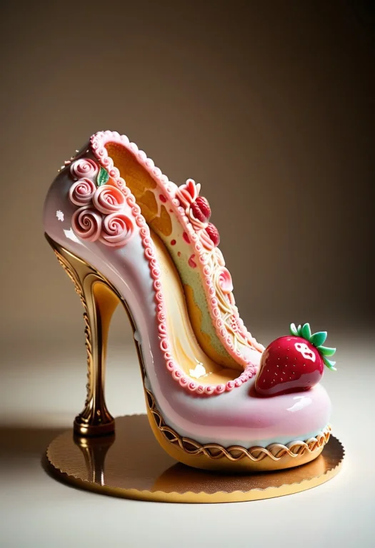 Lazypos, Elegant High Heel Sculpted From Sponge Cake Layers,...
