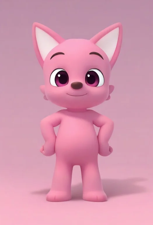 Pinkfongpfws, Full Body, Furry, Pink Eyes, Pink Body, Full B...