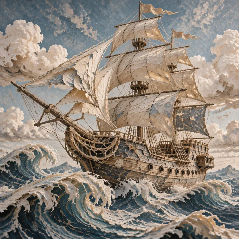 A Fantastical Pirate Ship, Meticulously Handcrafted From Bro...