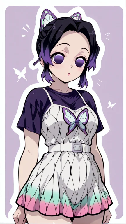 1 Girl, Kochou Shinobu, Demon Slayer Uniform, Hair Ornament,...