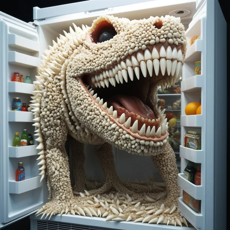 Madefromteef,made Of Teeth, A Fridge ,a Display Show,indoor,...